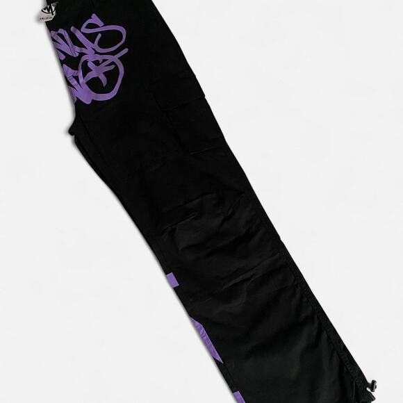 Minus Two black / purple cargo pants - size XL - Picture 5 of 5